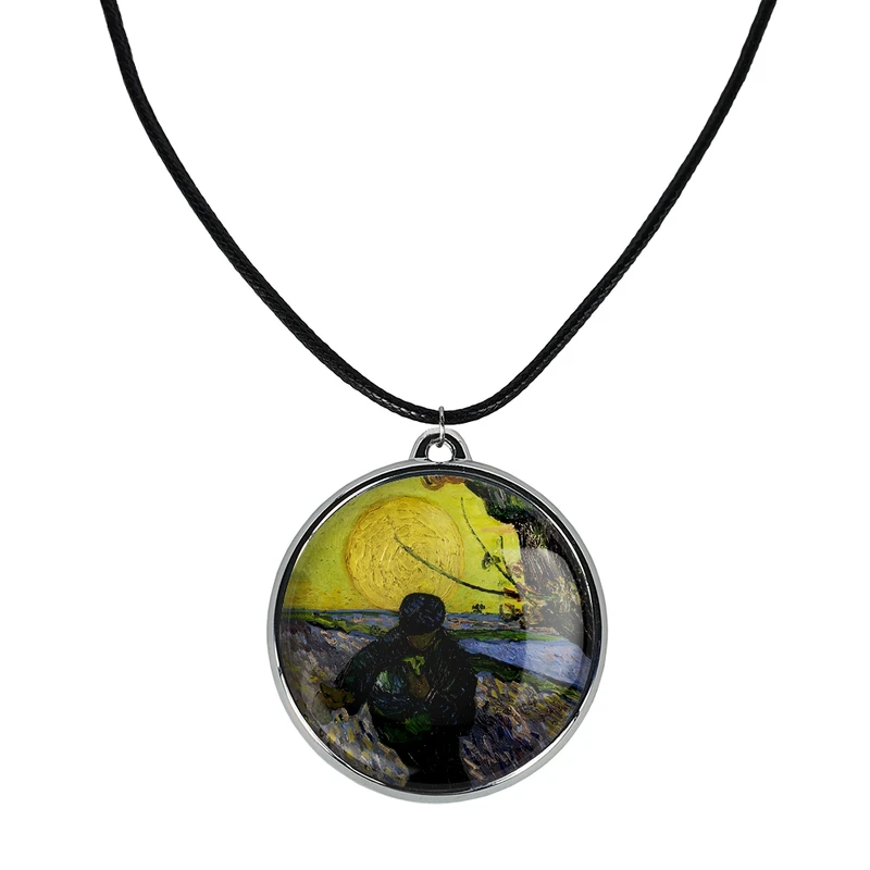 گردنبند خندالو مدل کاشت در غروب آفتاب ونسان ونگوگ (Van Gogh) کد 3682036821