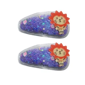 گیره مو دخترانه طرح شیر مجموعه 2 عددی