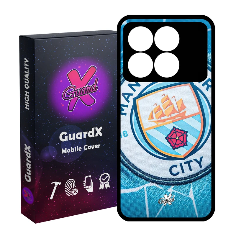 کاور گارد ایکس طرح منچستر سیتی مدل قاب Glass10450 مناسب برای گوشی موبایل شیائومی Poco X6 Pro 5G / Redmi K70E