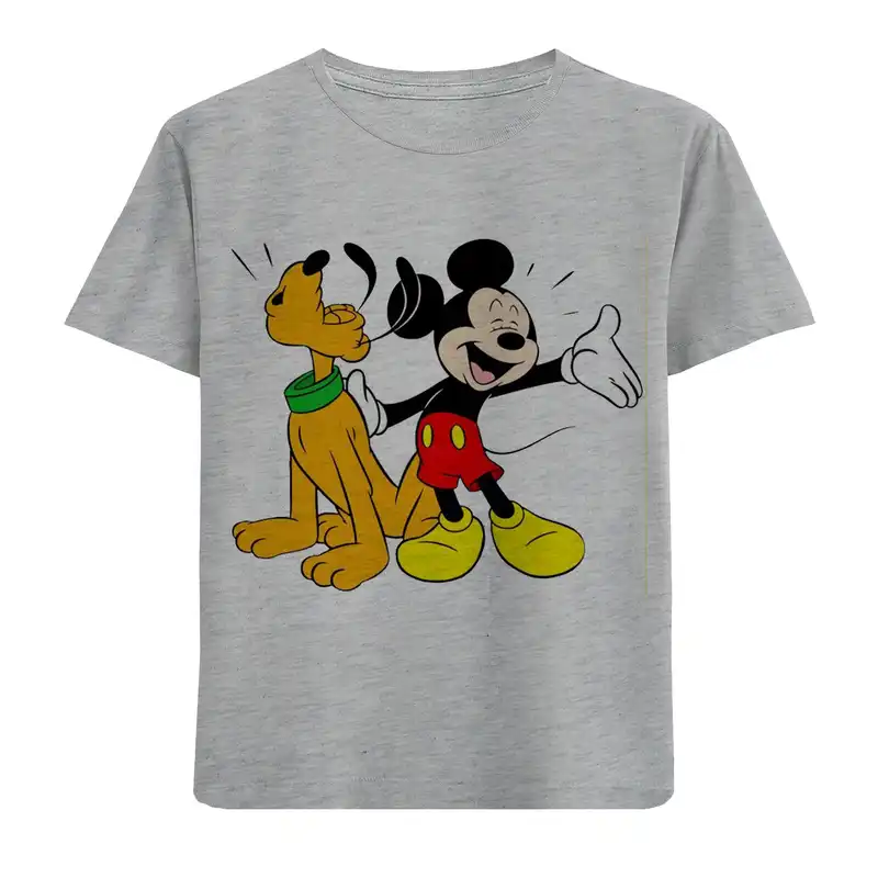 تی شرت آستین کوتاه بچگانه مدل پولوتو و میکی موس F683