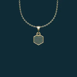 گردنبند طلا 18 عیار زنانه مدوپد مدل هندسی کد AA2-1-1085