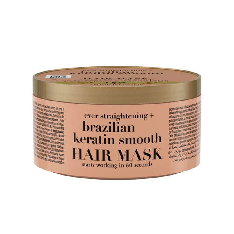 ماسک مو او جی ایکس مدل brazilian keratin smooth حجم 300 میلی لیتر