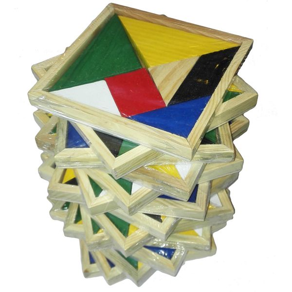 بازی فکری 7 تکه جیگسو مدل Tangram بسته 20 عددی بازی فکری 7 تکه جیگسو مدل Tangram بسته 20 عددی