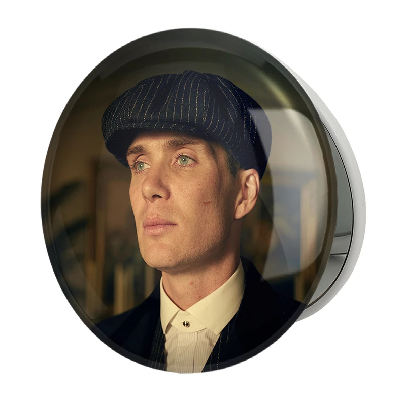 آینه جیبی خندالو طرح کیلین مورفی سریال پیکی بلایندرز Peaky Blinders مدل تاشو کد 4578 