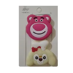 گیره مو دخترانه مدل انبری عروسکی کد 07 بسته 2 عددی