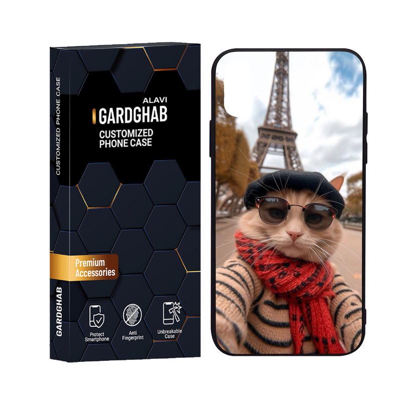 کاور گارد قاب علوی مدل دورژله پشت گلس هنری  مناسب برای گوشی موبایل اپل iPhone X / XS