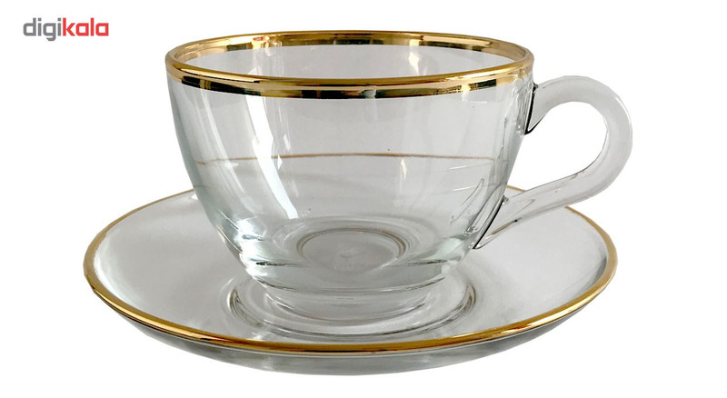 ست فنجان و نعلبکی پاشاباغچه مدل Basic 97948-55161-54432 بسته 6 عددی