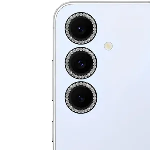 محافظ لنز دوربین مسیر مدل رینگی نگین دار مناسب برای گوشی موبایل سامسونگ Galaxy S24 FE