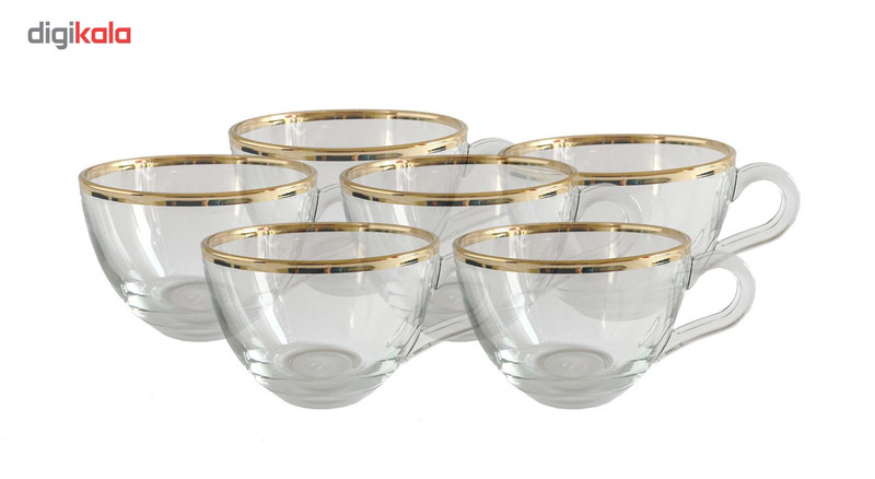 ست فنجان و نعلبکی پاشاباغچه مدل Basic 97948-55161-54432 بسته 6 عددی