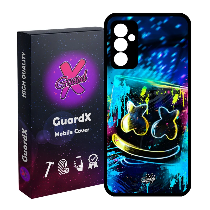 کاور گارد ایکس طرح Marshmello مدل Glass10104 مناسب برای گوشی موبایل سامسونگ Galaxy A54 / A54 5G