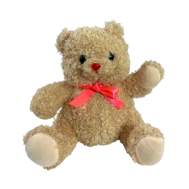 عروسک پولیشی مدل خرس لپ دار ارتفاع ۲۵ سانتی متر