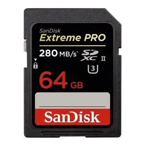 کارت حافظه SDXC سن دیسک مدل Extreme Pro کلاس 10 استاندارد UHS-II U3 سرعت 1867X 280MBps ظرفیت 64 گیگابایت