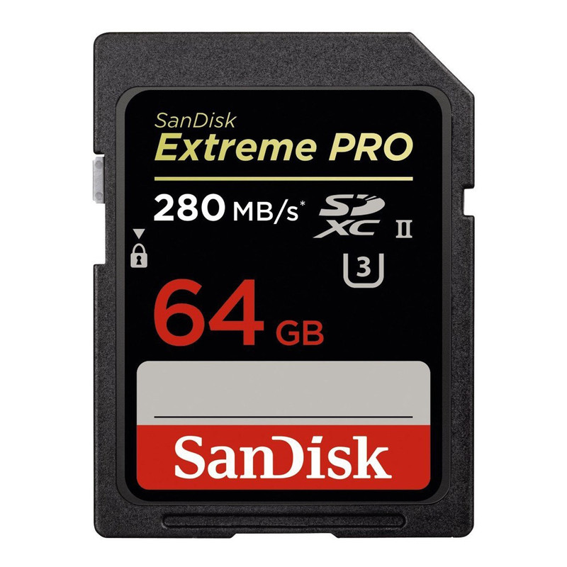 کارت حافظه SDXC سن دیسک مدل Extreme Pro کلاس 10 استاندارد UHS-II U3 سرعت 1867X 280MBps ظرفیت 64 گیگابایت