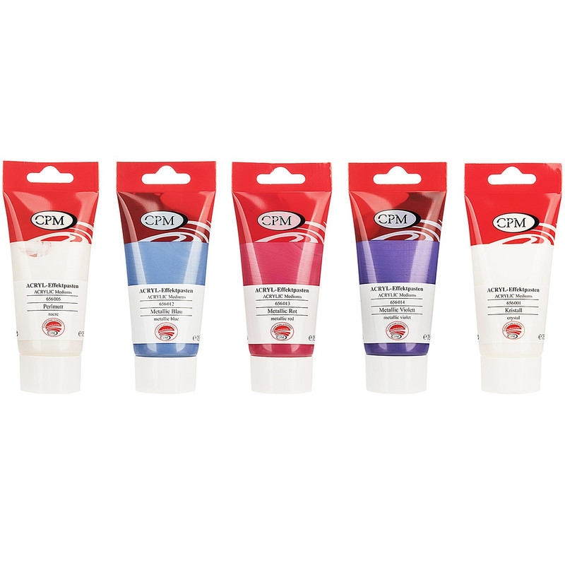 رنگ اکریلیک 5 رنگ سی پی ام مدل Vision حجم 75 میلی لیتر