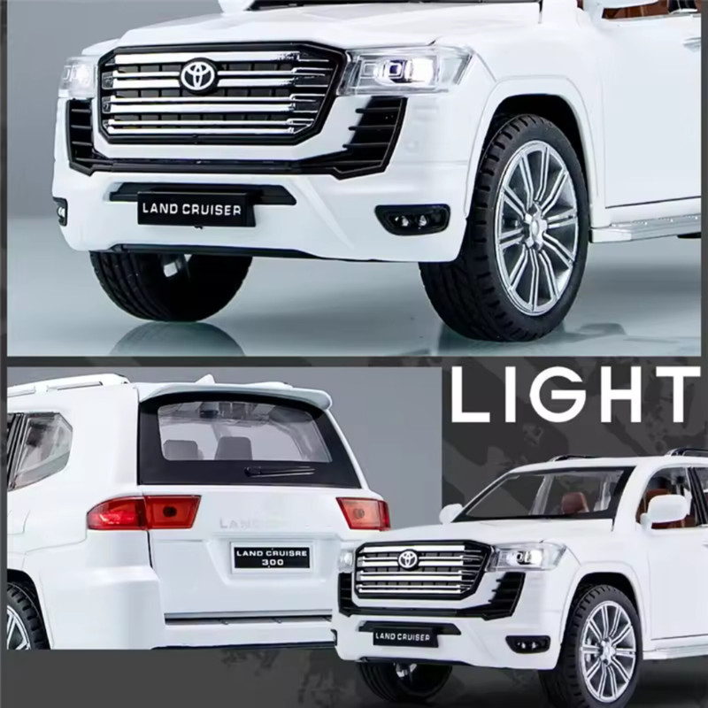 ماکت ماشین ناب سل مدل تویوتا لندکروز فلزی TOYOTA LANDCRUISER LC300 به همراه جاسوییچی