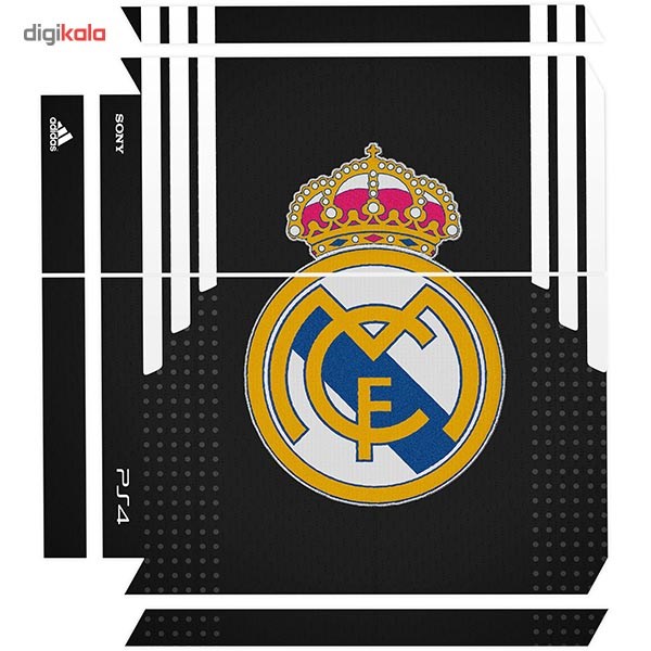 برچسب عمودی پلی استیشن 4 ونسونی طرح Real Madrid CF Black 2016