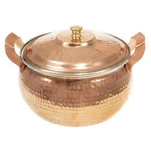 قابلمه مسی زنجان طرح شکمی کد 3902 قطر 21 سانتی متر