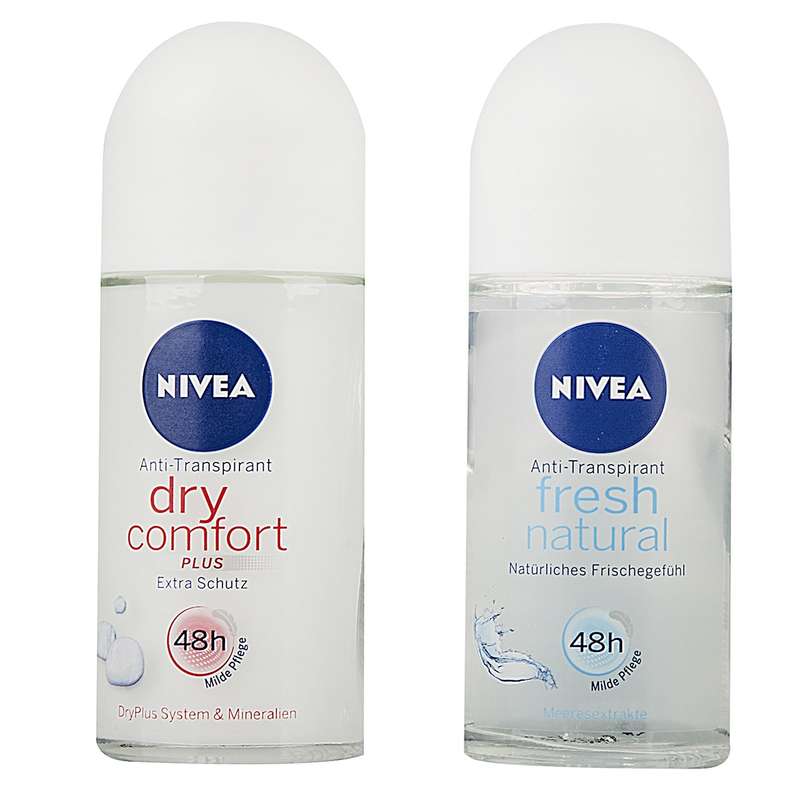 رول ضد تعریق زنانه نیوآ مدل Dry Comfort Fresh Natural حجم 50 میلی لیتر بسته 2 عددی