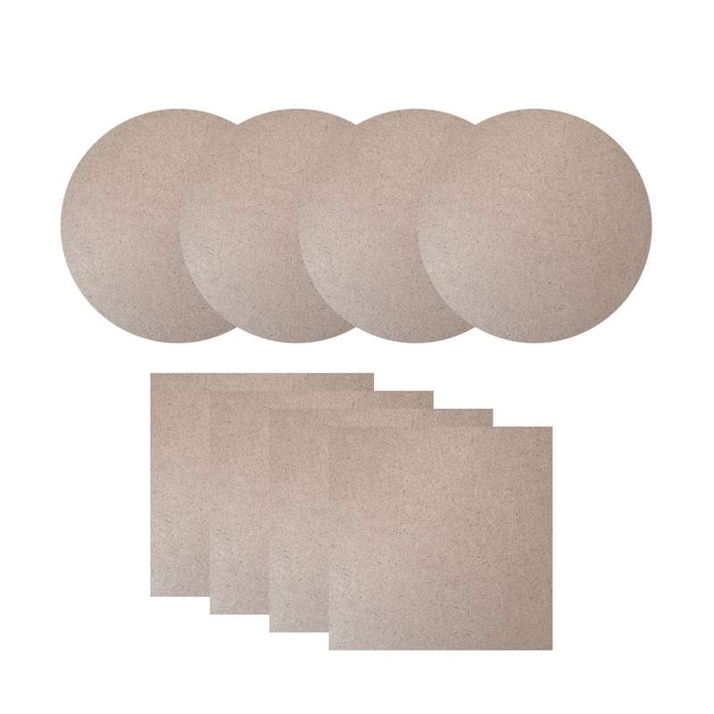 اسلایس چوبی مدل ام دی اف خام squ10 cir9 مجموعه 8 عددی