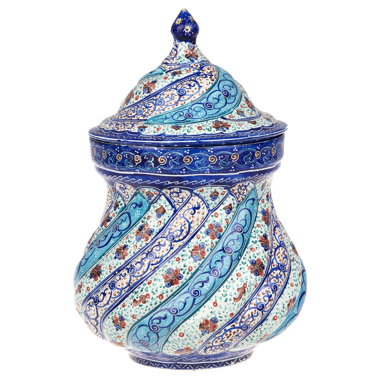 قندان مسی میناکاری شده اثر سلطانی طرح 12