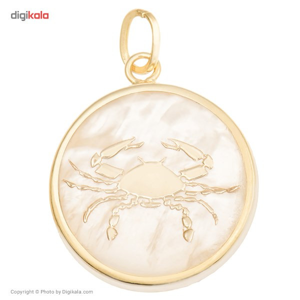 آویز گردنبند طلا 18 عیار ماهک مدل MM0316 طرح ماه تولد تیر - برج سرطان