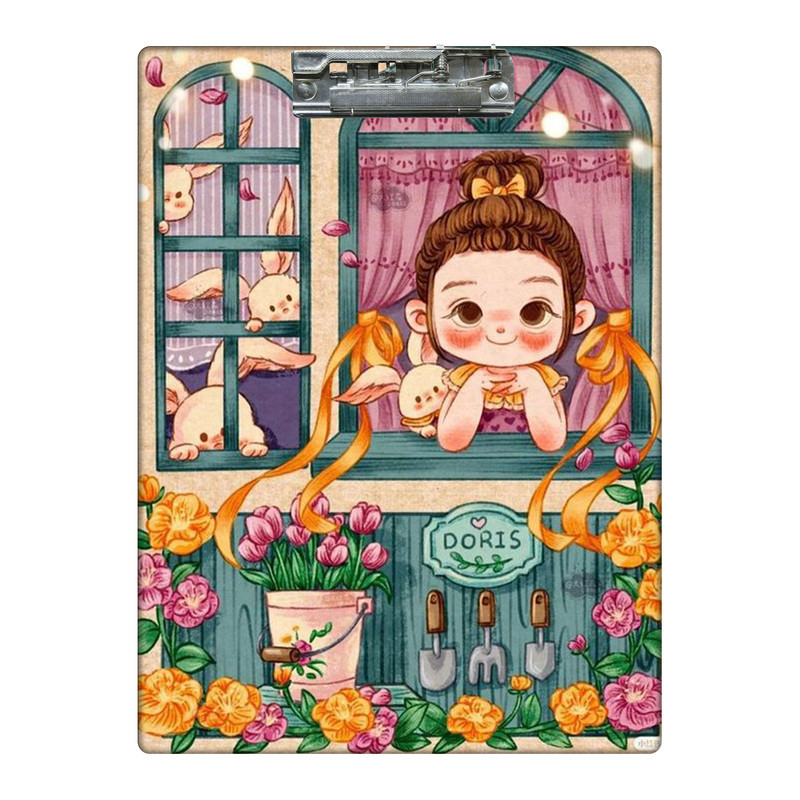 تخته شاسی طرح دختر باغبان و خرگوش ها کد 0118911 سایز A4