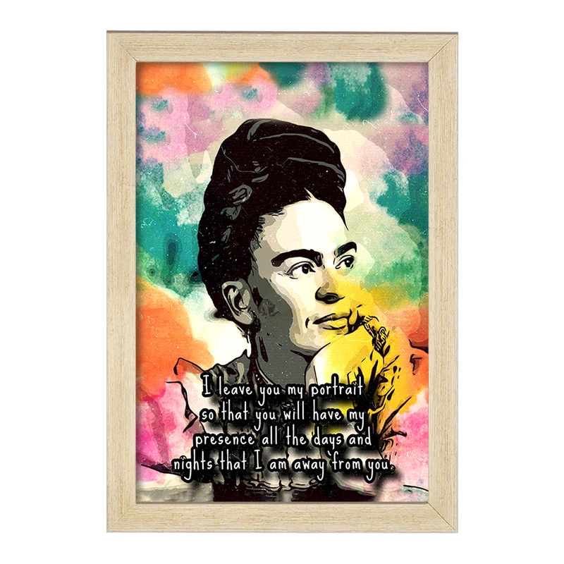 تابلو خندالو مدل فریدا کالو (Frida Kahlo) کد F1802