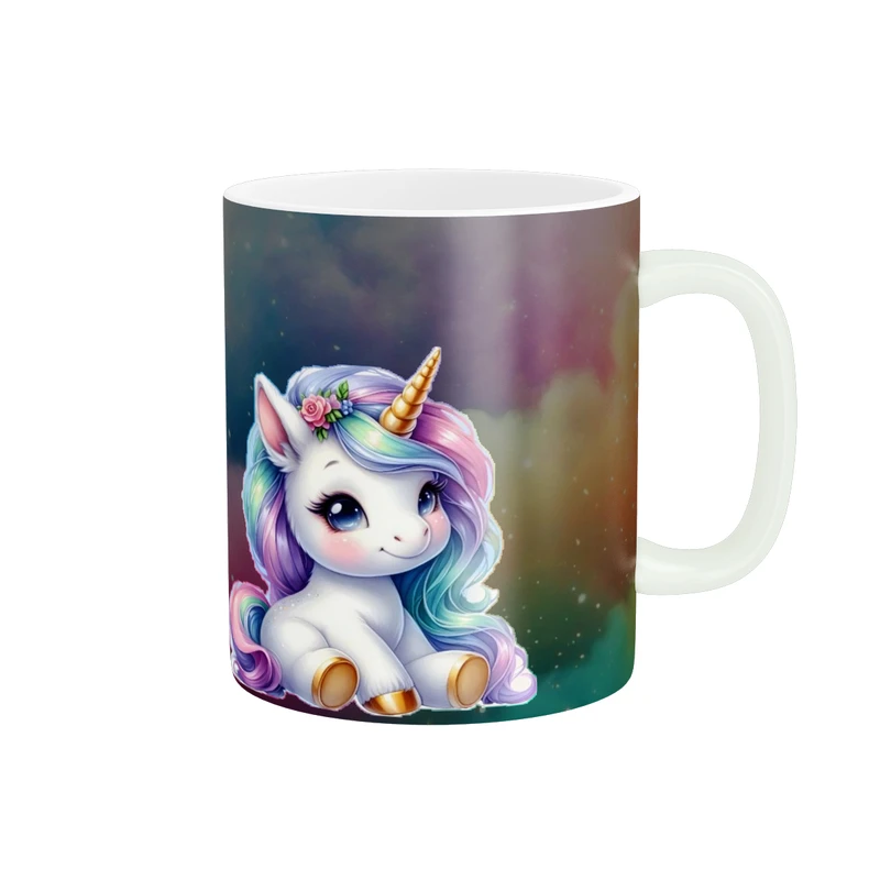 ماگ پاد آفرین طرح اسب تک شاخ کد 4932