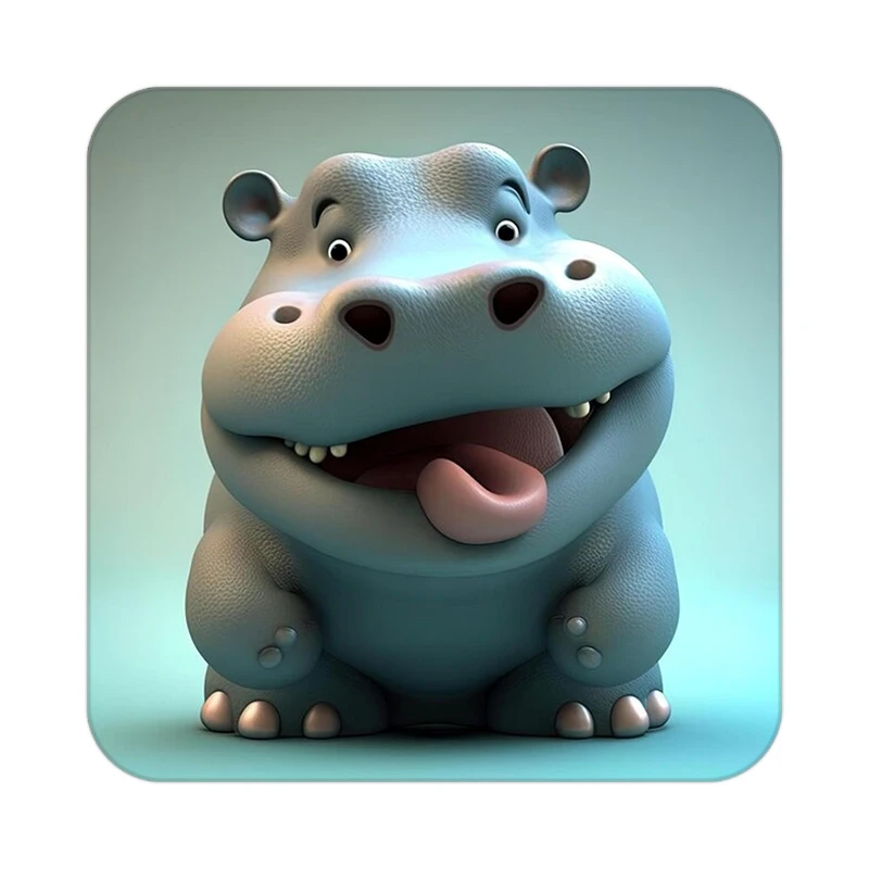 زیر لیوانی کاکتی طرح حیوانات کارتونی مدل mp27820