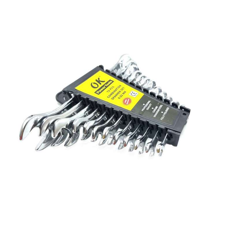 آچار یکسر تخت و یکسر رینگی اوکی مدل 72 مجموعه 12 عددی