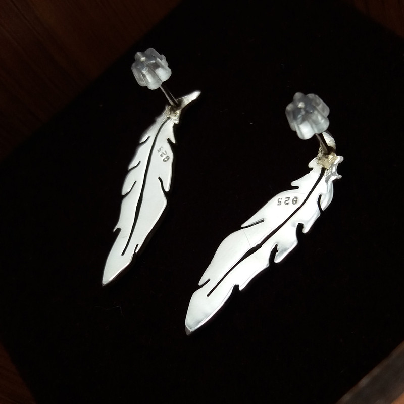 گوشواره نقره زنانه طرح برگ
