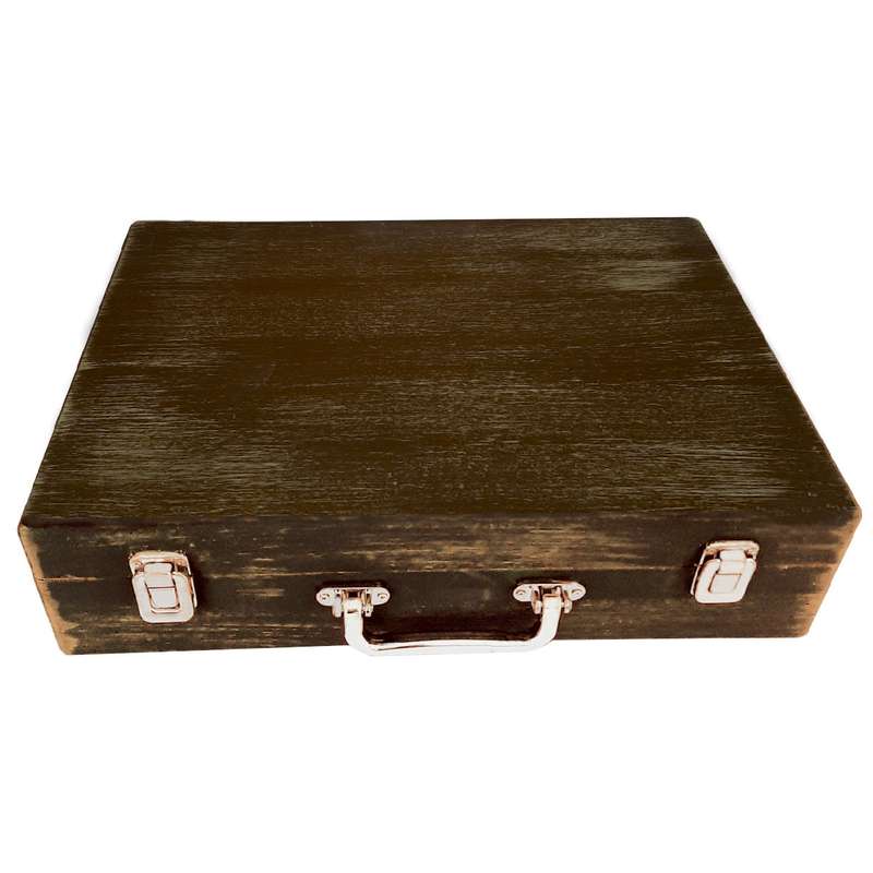 جعبه رنگ چوبی طرح پتینه کد WCB1