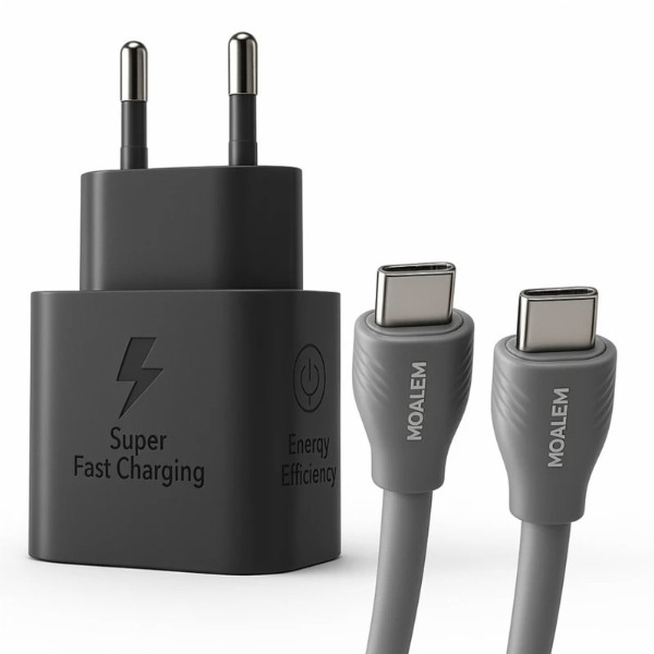 شارژر دیواری 25 وات معلم نوین مدل A36 به همراه کابل USB-C به طول 1 متر