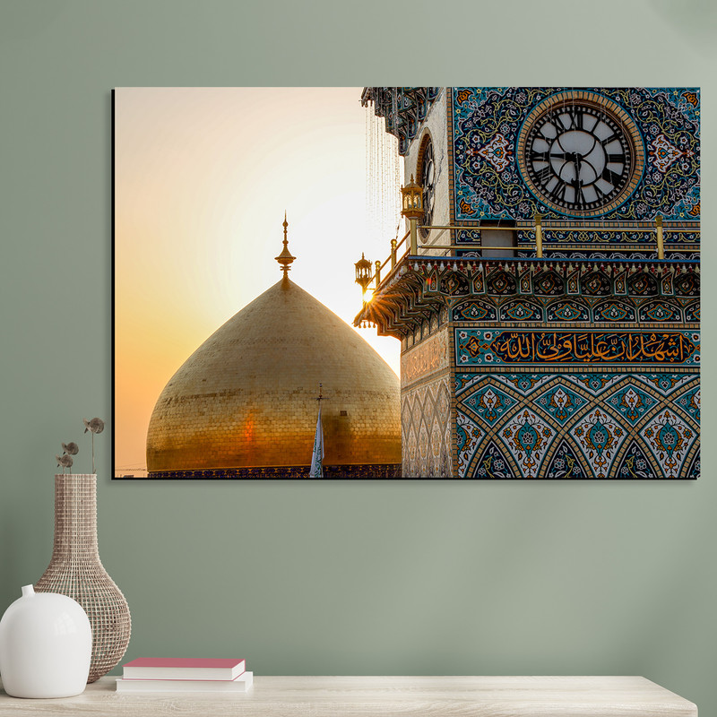 تابلو شاسی مدل نجف گنبد منور حرم امام علی (ع) کد 02