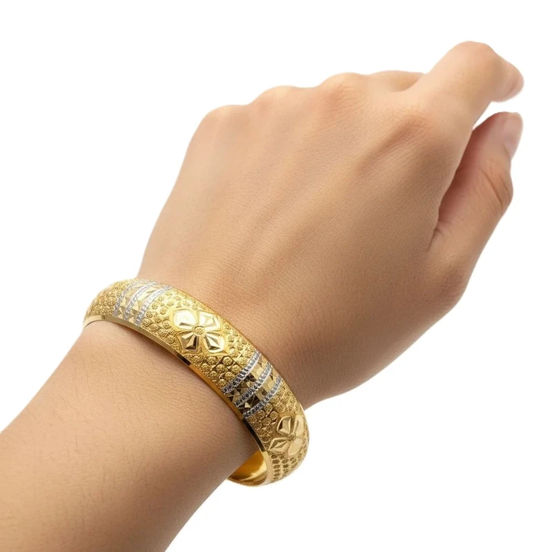 عکس شماره 4 : تک-پوش طلا 18 عیار زنانه رضا گلد مدل گلبرگ سایز 4