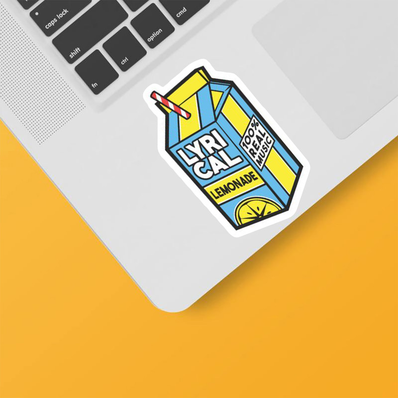 استیکر لپ تاپ و موبایل بووم طرح نوشیدنی رپ کد PS34