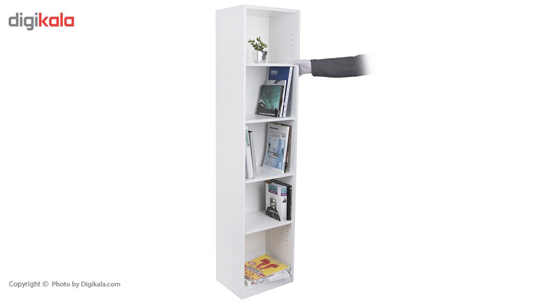 کتابخانه DND مدل توچال - پنج طبقه - سفید