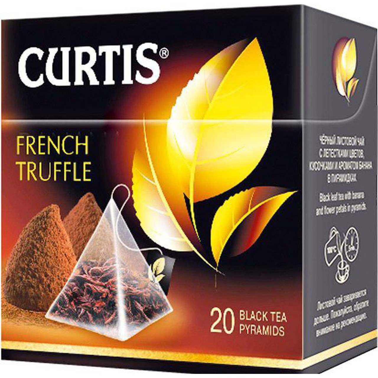 بسته چای کیسه ای کورتیس مدل French Truffle-بسته 20 عددی