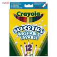 ماژیک رنگ آمیزی کرایولا مدل Supertips Washable Lavable - بسته 12 رنگ