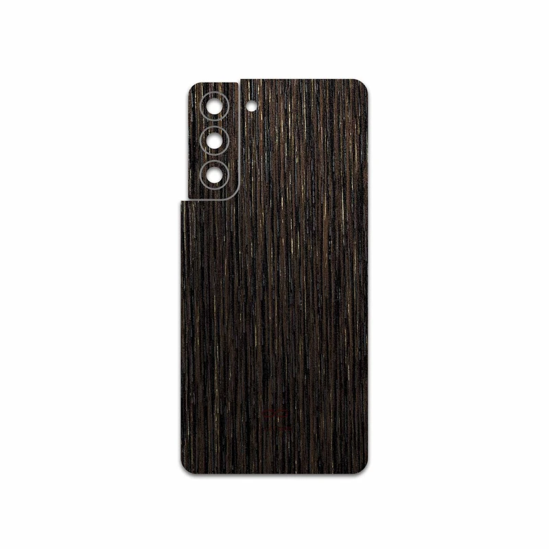 برچسب پوششی ماهوت مدل Dark-Gold-Stripes-Wood مناسب برای گوشی موبایل سامسونگ Galaxy S21 5G