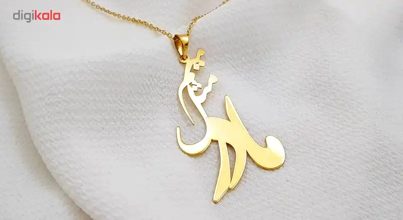 گردنبند نقره ترمه مدل میم مثل مادر Termeh