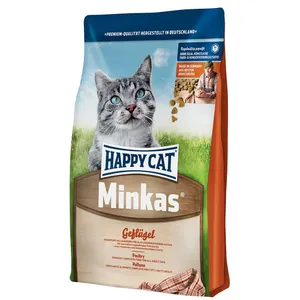 غذای خشک گربه هپی کت مدل گوشت مینکاس  مرغ وزن 4 کیلوگرم