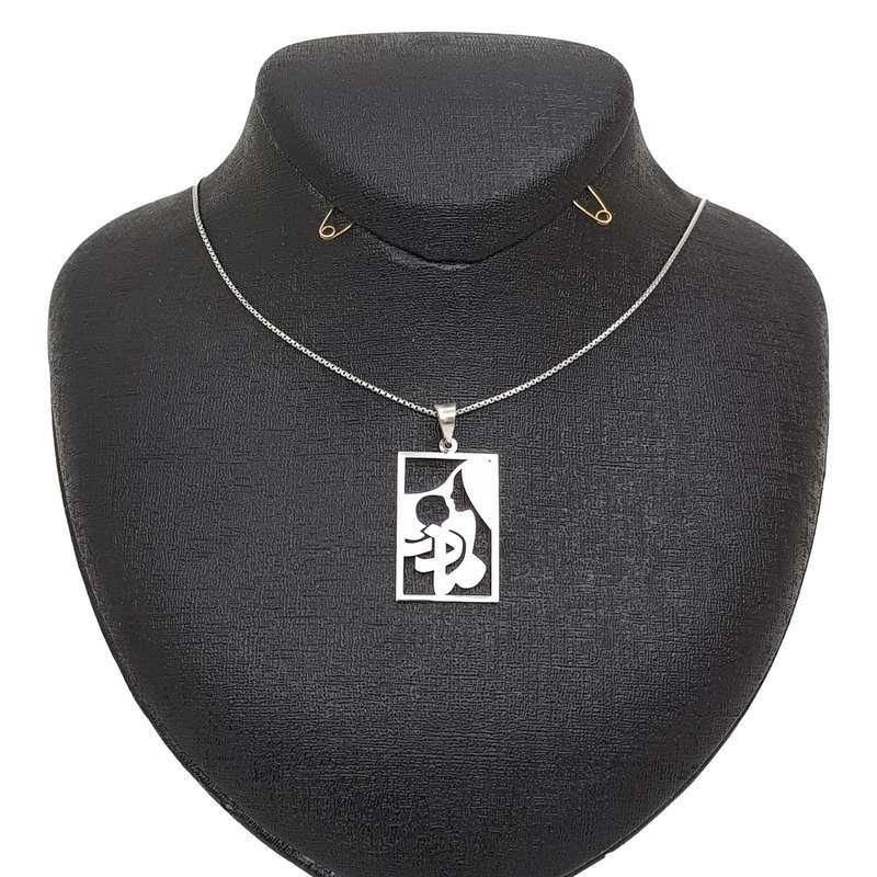 گردنبند نقره ترمه مدل مادر کد 00k8 گردنبند نقره ترمه مدل مادر کد 00k8