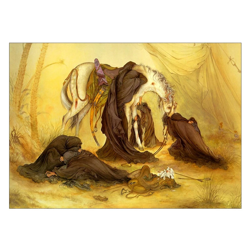 تابلوی ونسونی طرح عصر عاشورا سایز 30x40