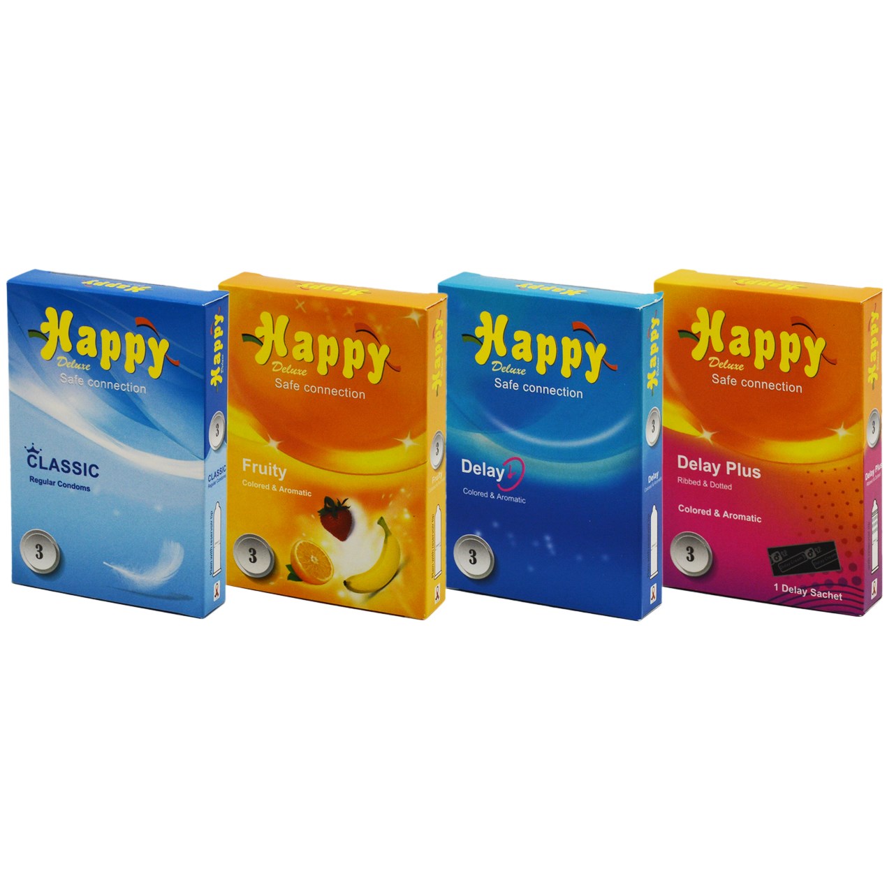 پک کاندوم هپی 4 بسته 3 عددی