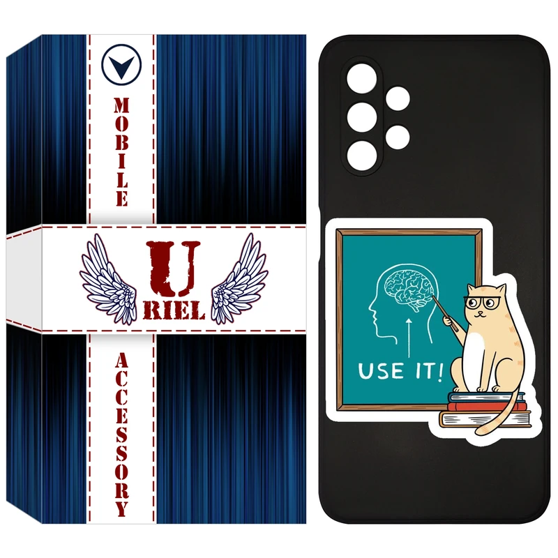 کاور یوریل مدل KSH کد 95 طرح گربه عاقل مناسب برای گوشی موبایل سامسونگ Galaxy A13 4G