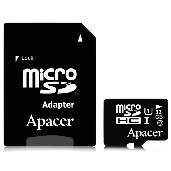 تصویر کارت حافظه‌ی اپیسر microSDHC 32GB UHS-I Class10 With Adapter