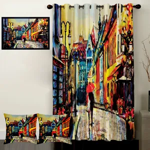 Rence S1-41121 Curtain with Tableau and Cushion