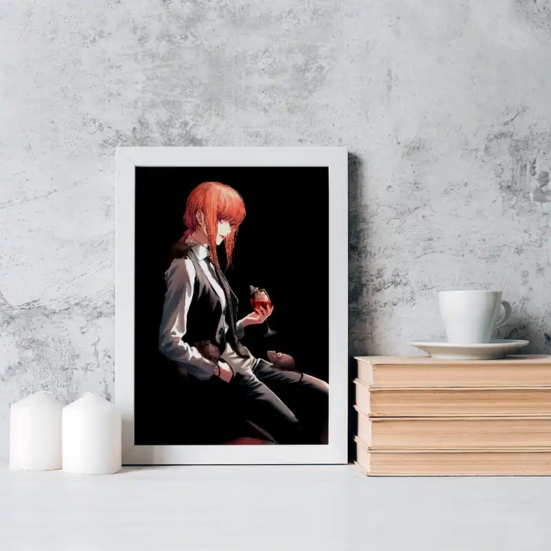 تابلو خندالو مدل ماکیما انیمه مرد اره ای کد 17931