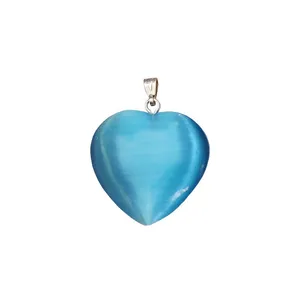  آویز گردنبند دخترانه مدل قلب شیشه ای کد 187